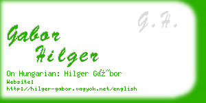 gabor hilger business card